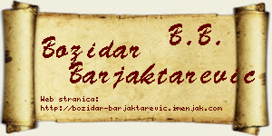 Božidar Barjaktarević vizit kartica